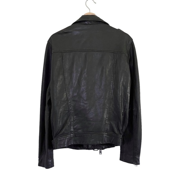 AllSaints Kahawa Leather Biker Jacket Small - Picture 6 of 16